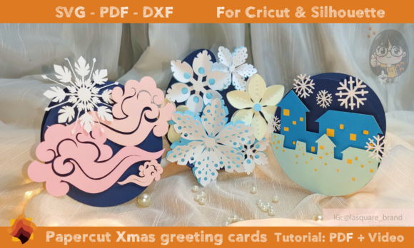 03 Xmas Papercut Greeting Card Templates for Festive Branding