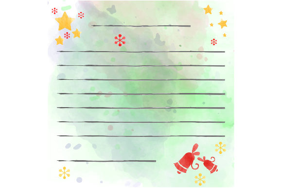 Christmas Card Template Watercolor for Digital Sellers