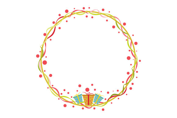 Christmas Circle Frame for Website Design
