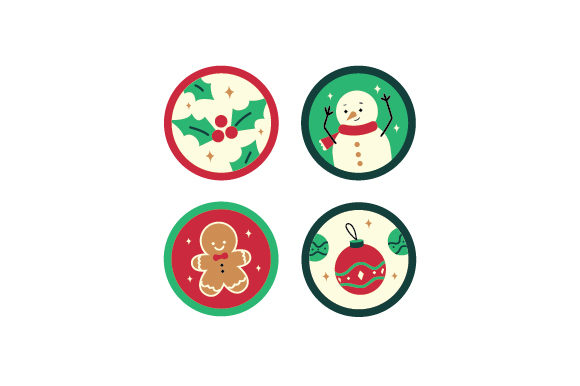 Christmas Sticker Set for Creative Design Projects