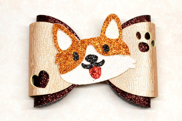 Corgi Bow Template for Christmas Branding