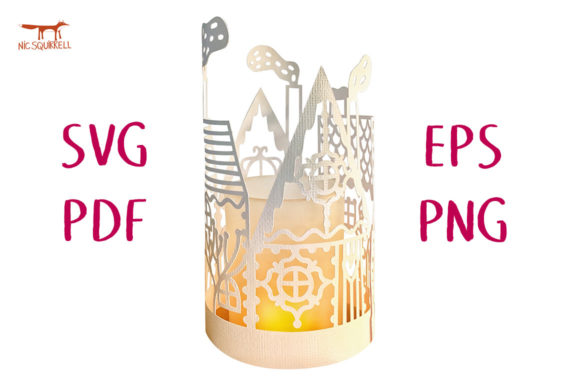Gingerbread House Lantern SVG Cut File for Winter Amp Projects