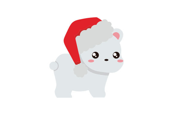 Kawaii-style Christmas Polar Bear for Festive Branding