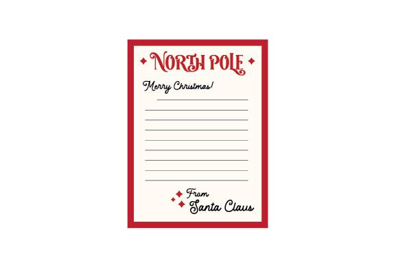 Letter from the North Pole Christmas Graphic Design Asset