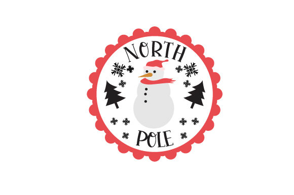 North Pole Badge for Christmas Crafting