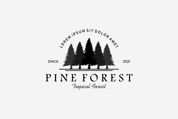 Pine Forest Outdoor Wild Logo Vintage for Branding Projects