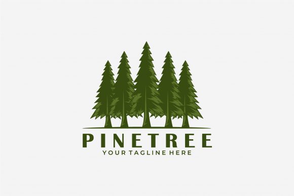 Pine Tree Forest River Creek Reeds Logo Freebies