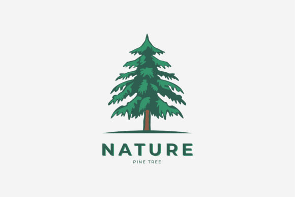 Pine Tree Logo Icon Vector Vintage Freebie