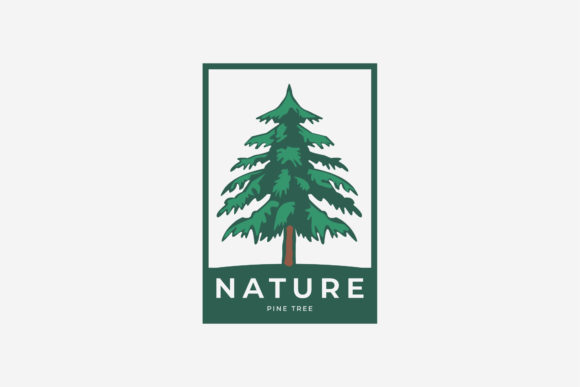 Pine Tree Logo Vintage Woodland for Small Business Branding