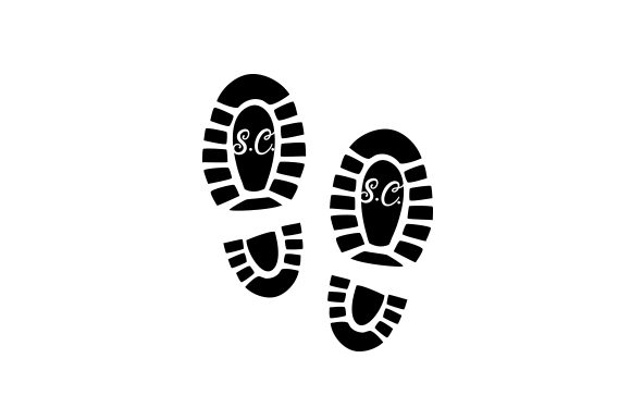 Santa Claus Shoe Prints for Christmas Content