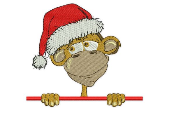 Santa Monkey: A Festive Graphic Design Asset for Christmas Content