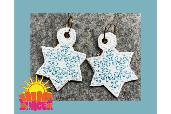 Snowflake Earrings for Christmas Branding
