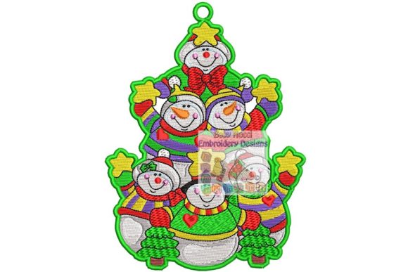 Snowmen Christmas Tree Ornament Design
