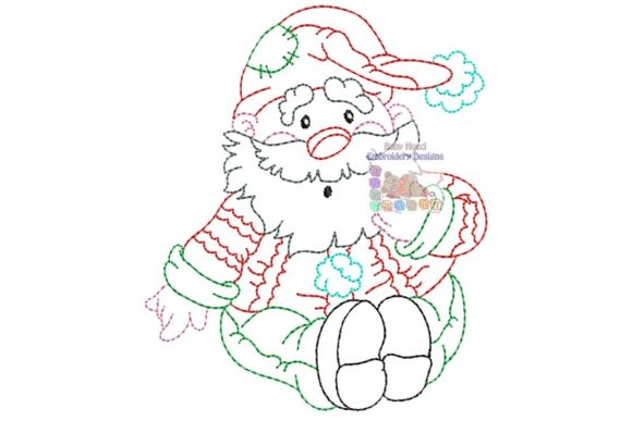 Surprised Santa Multicolor Character for Christmas Crafting