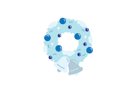 Winter Wreath Graphic Design Asset for Christmas Content
